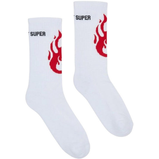 Vision of Super Herrensocken – Socken mit Flammen und Logo – Schwarz
