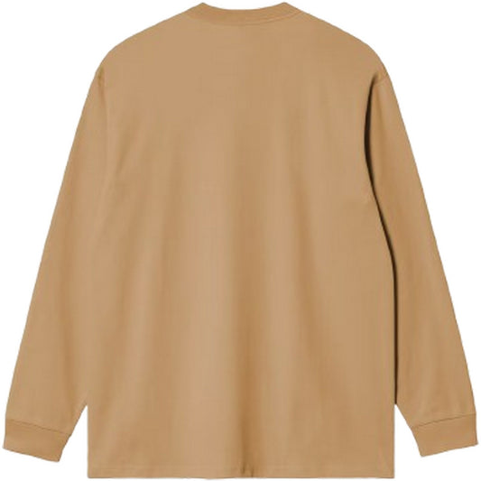 Maglie a manica lunga Uomo Carhartt Wip - L/S American Script T-Shirt - Marrone