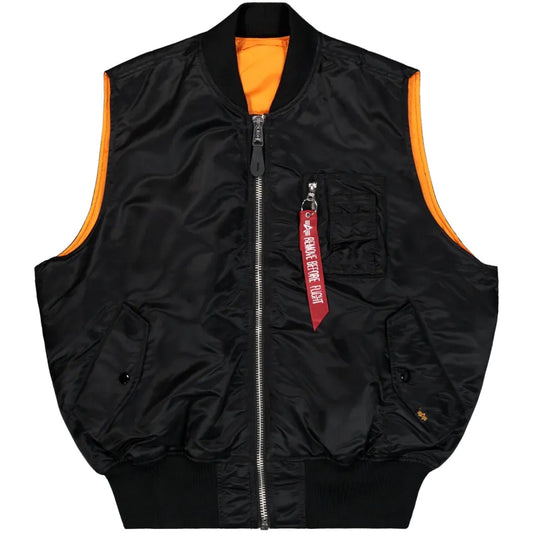 Alpha Industries Herrenweste – MA-1 Weste – Schwarz