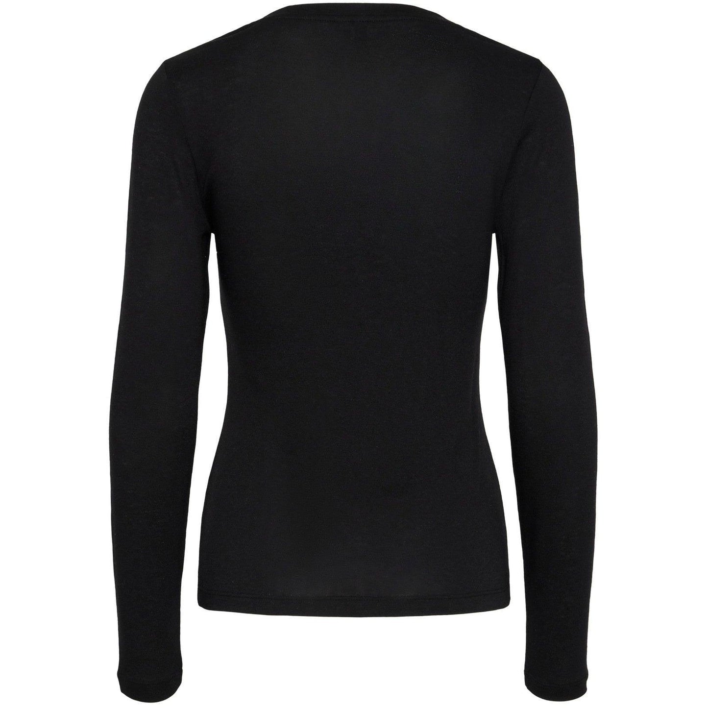 Maglie Donna Pieces - Pcmaria Ls Top Noos Bc - Nero
