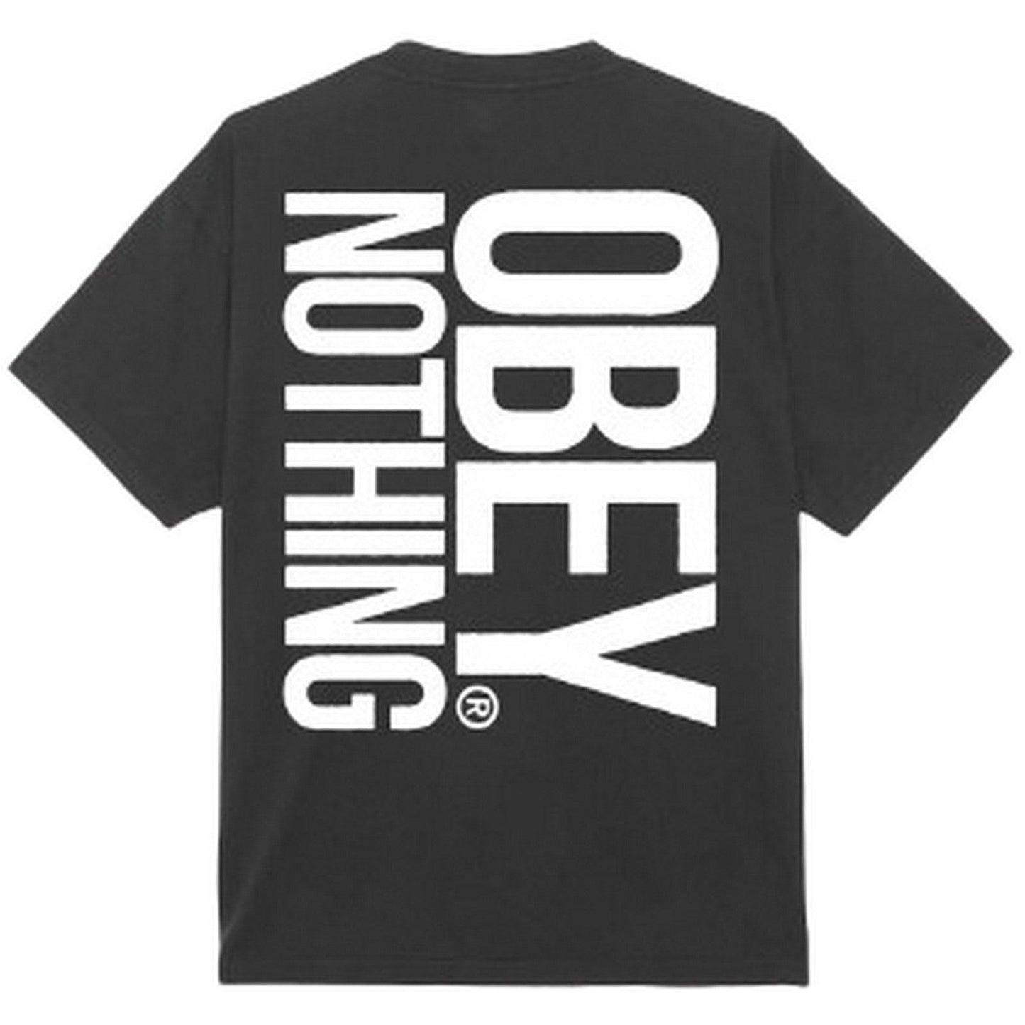 T-shirt Uomo Obey - Obey Nothing Heavyweight Classic Box Tee - Nero