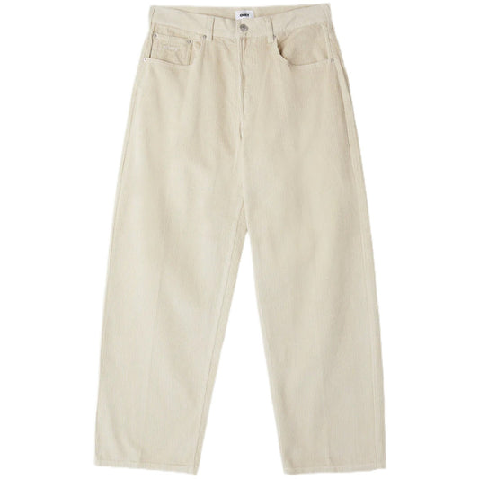 Spodnie męskie Obey — spodnie sztruksowe Bigwig Baggy — szare