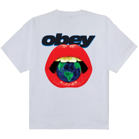 T-shirt Uomo Obey - Obey Lips Tee - Bianco