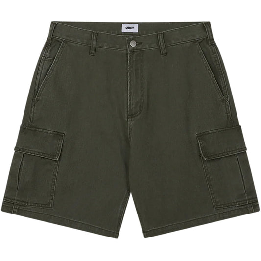 Pantaloncini Uomo Obey - Bigwig Baggy Denim Cargo Short - Grigio