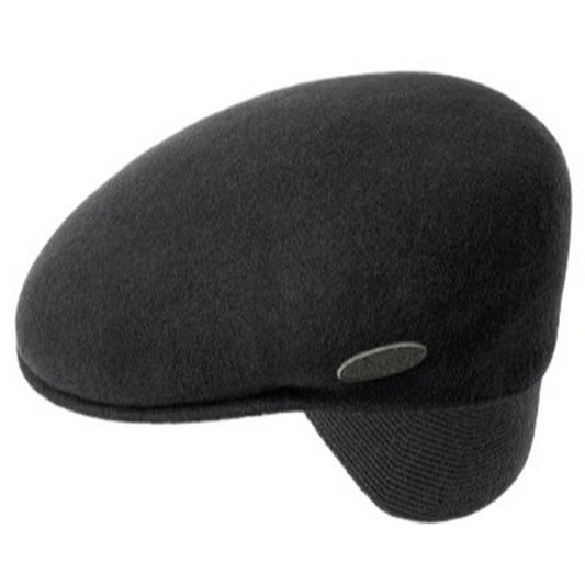 Baschi e berretti Unisex Kangol - Wool 504 Earlap - Nero