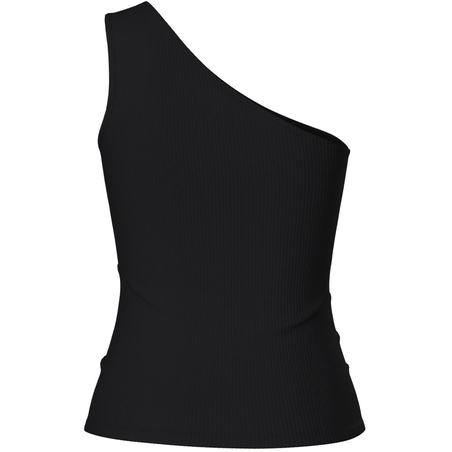 Femme Pieces Débardeurs & Débardeurs - Pcruka Sl One Shoulder Top Noos Bc - Noir