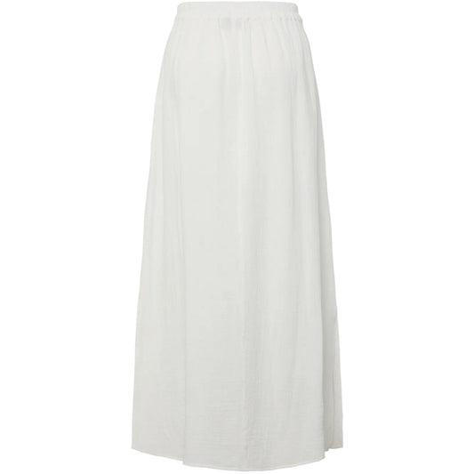 Gonne casual Donna Pieces - Pcsastina Hw Maxi Slit Skirt Wvn Bc - Bianco