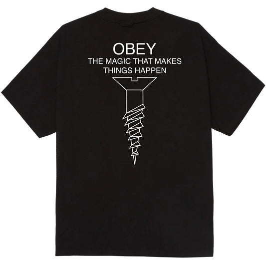 T-shirt Uomo Obey - Obey Magic Tee - Nero