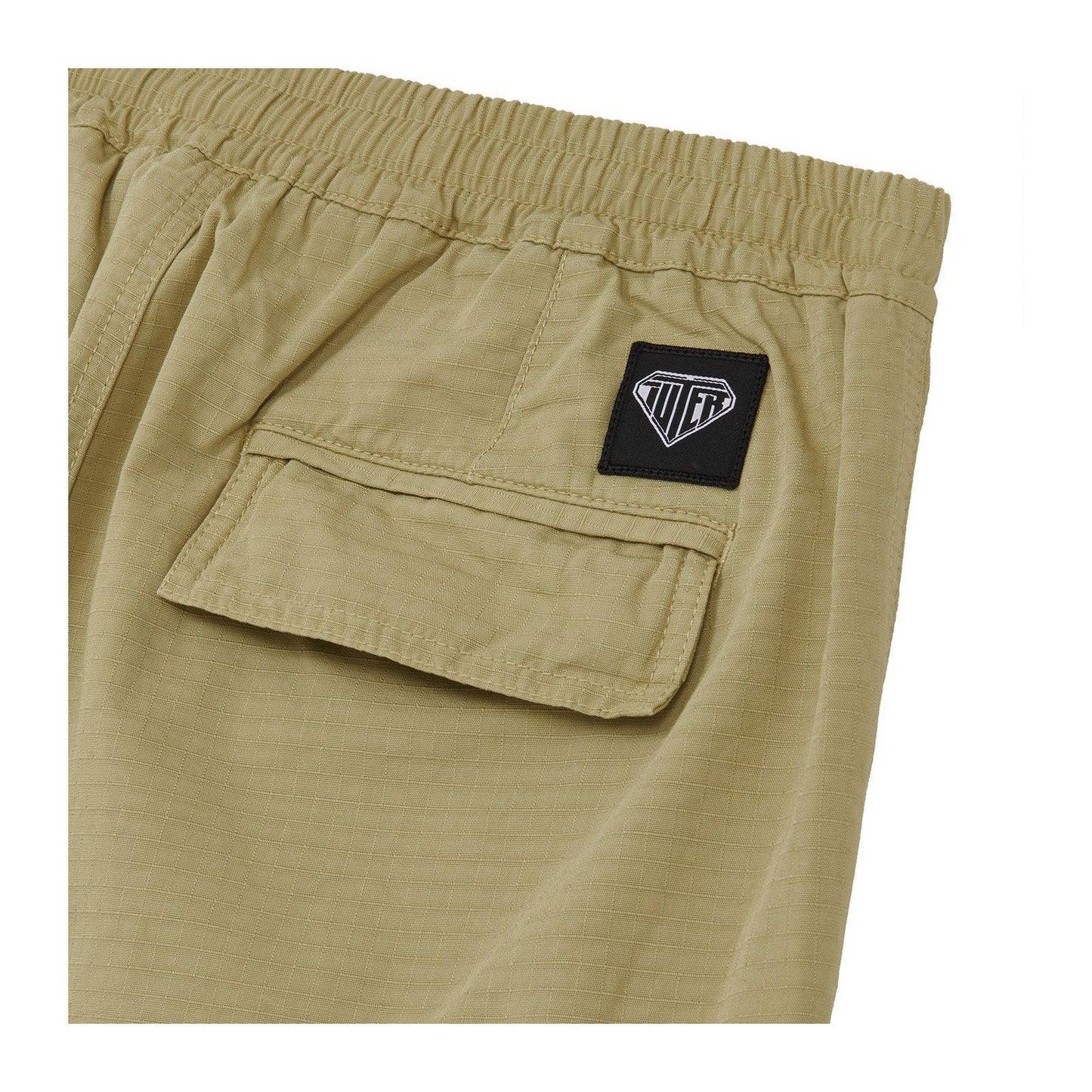 Iuter Short pour Homme - Short Cargo - Beige