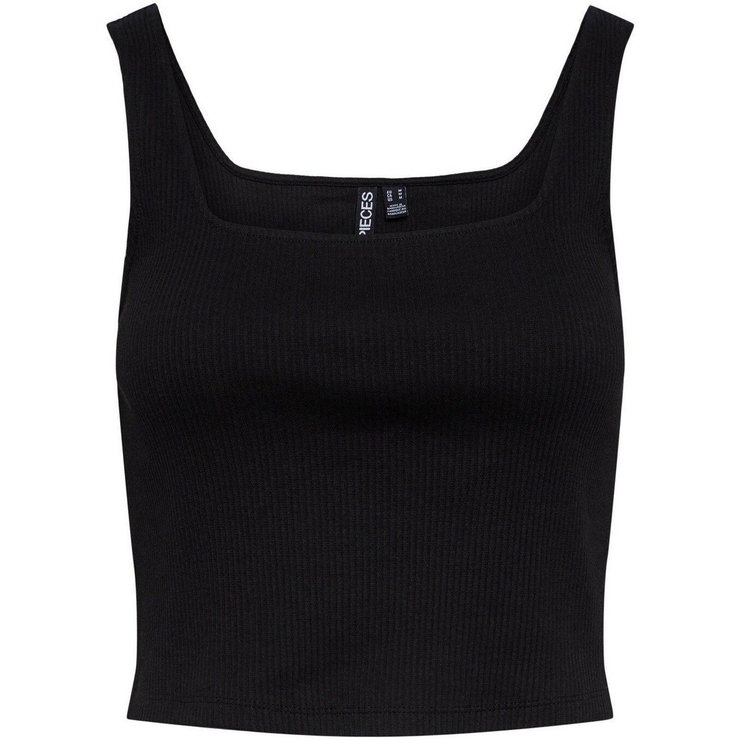 Tanktops und Tops Damenteile - Pcnukisa Cropped Tank Top Noos - Schwarz