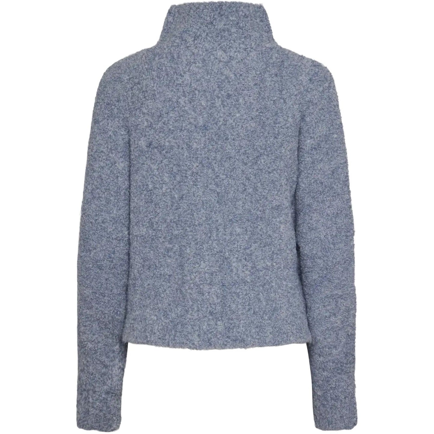 Damen-Pullover – Pcnori Ls High Neck Bat Wing Knit Bc – Hellblau