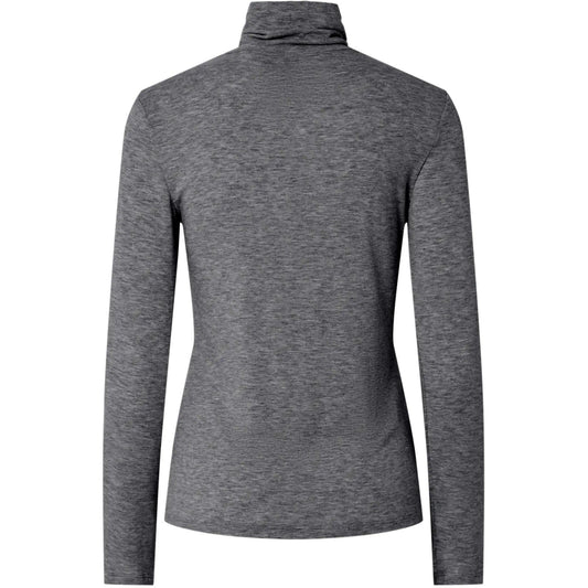 Canotte e top Donna Pieces - Pcmaria Ls Rollneck Top Jrs Noos Bc - Grigio