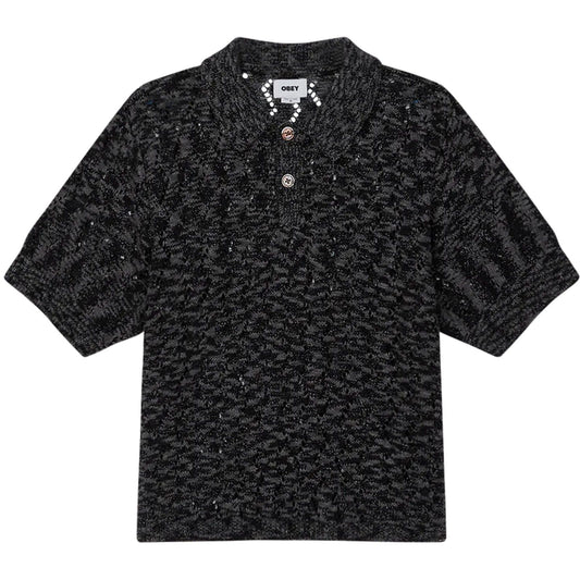 Maglie a mezza manica Uomo Obey - Andre Polo Sweater - Nero