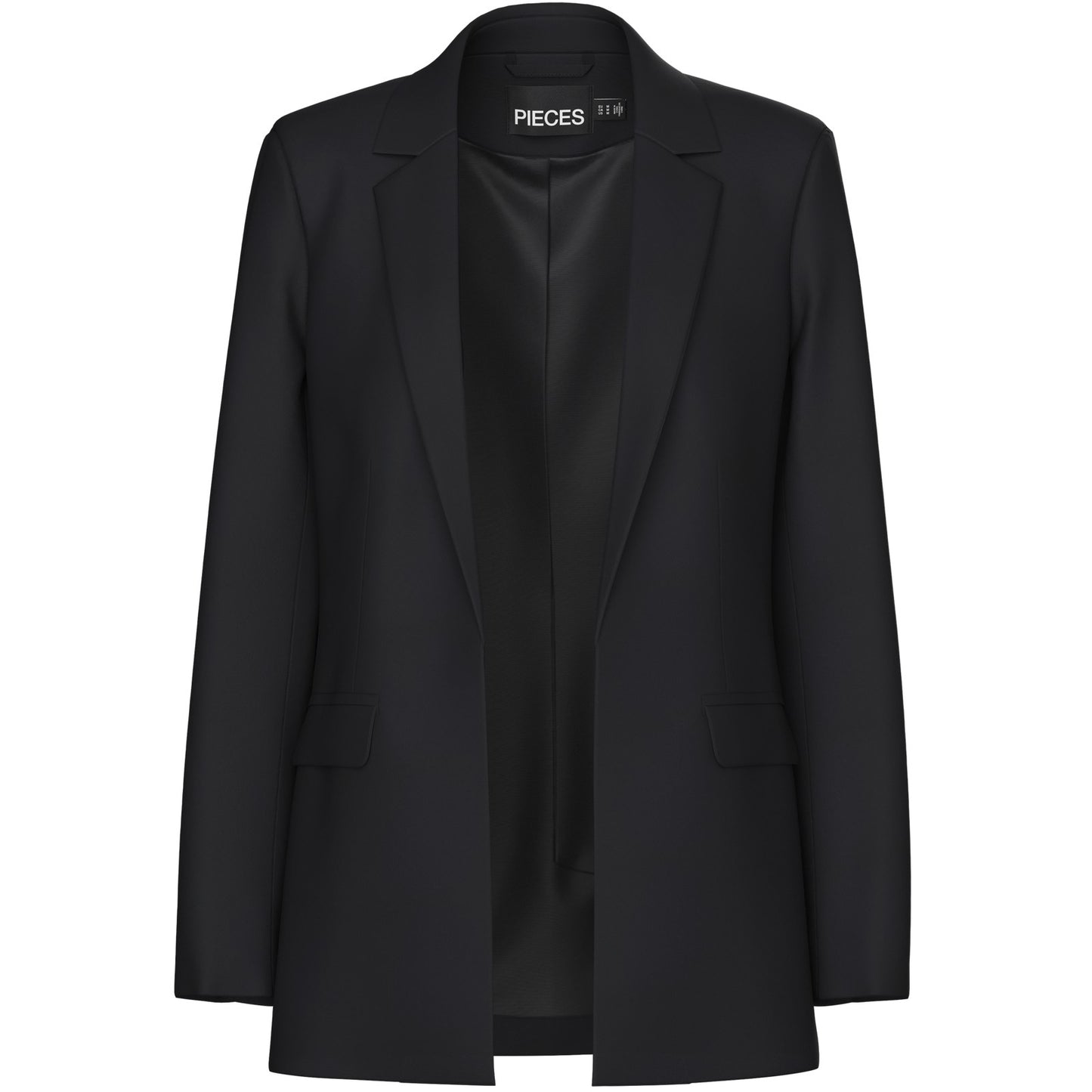 Damenblusenteile - Pcbozzy Ls Loose Blazer Noos 12 A Slit - Schwarz