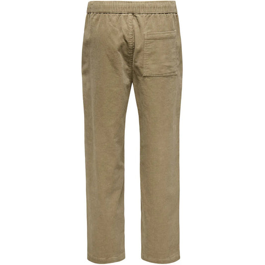 Only & Sons Pantalon pour homme - Onsfade Loose 0188 String Cord Pant - Beige