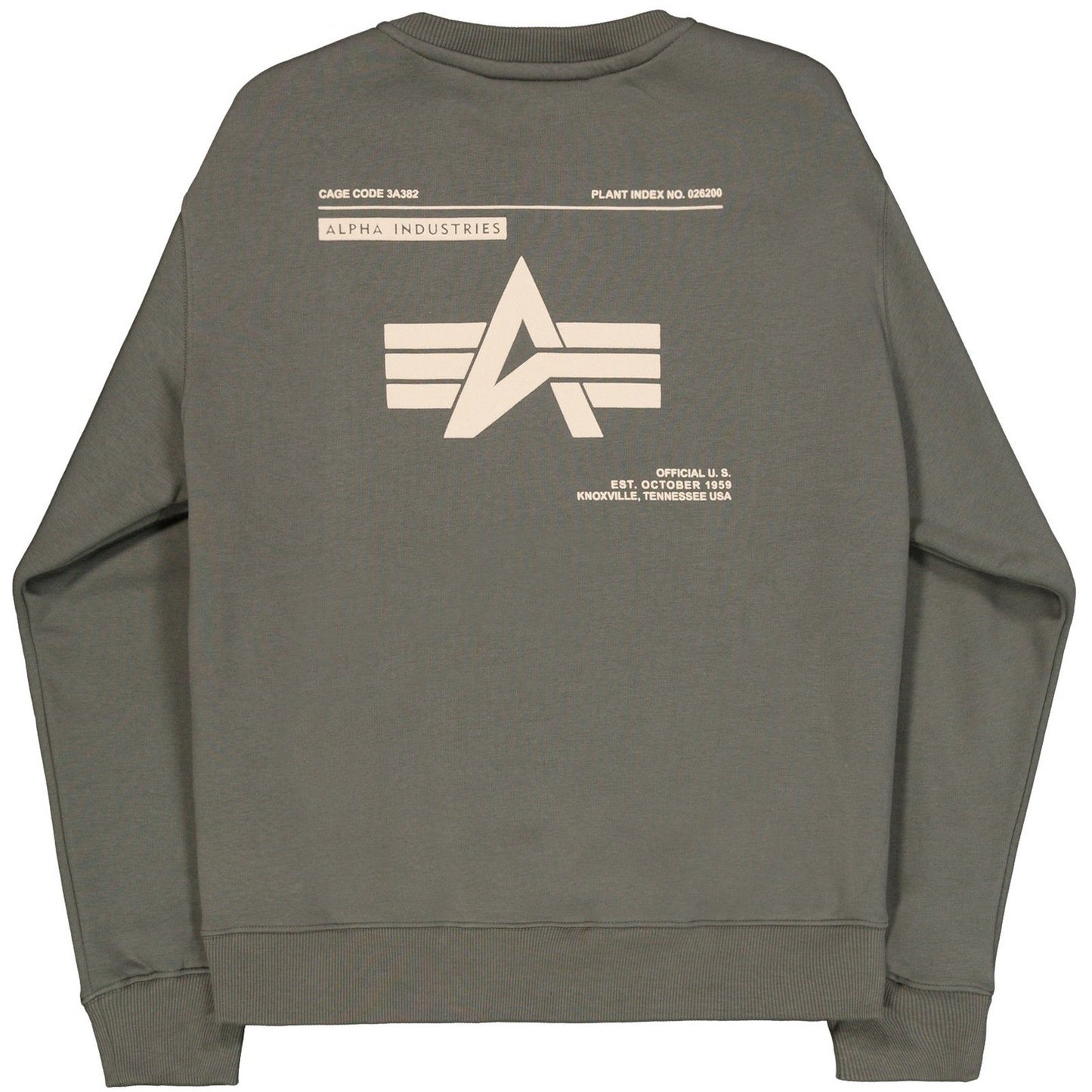 Maglie a manica lunga Uomo Alpha Industries - Label Sweater Bp - Verde