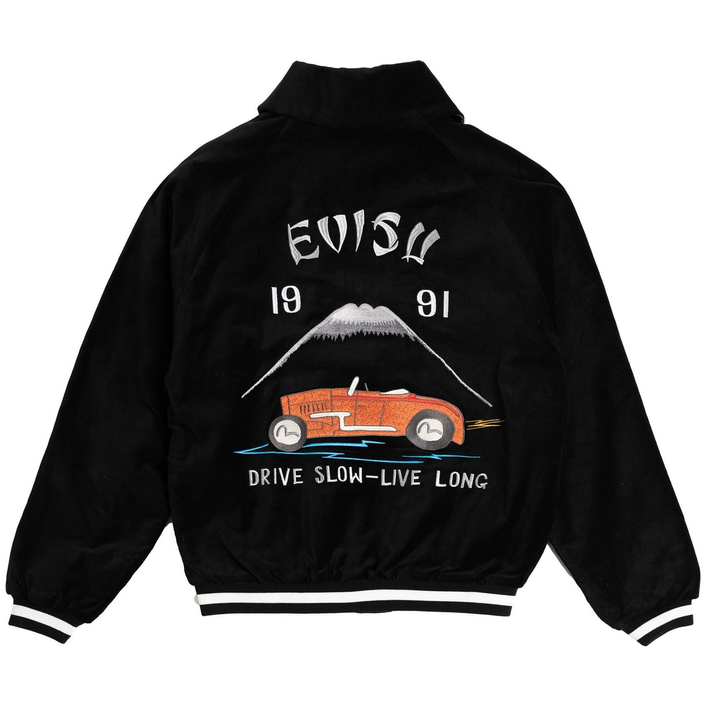 Chaquetas de hombre Evisu - Chaqueta de trabajo acolchada vintage - Negro