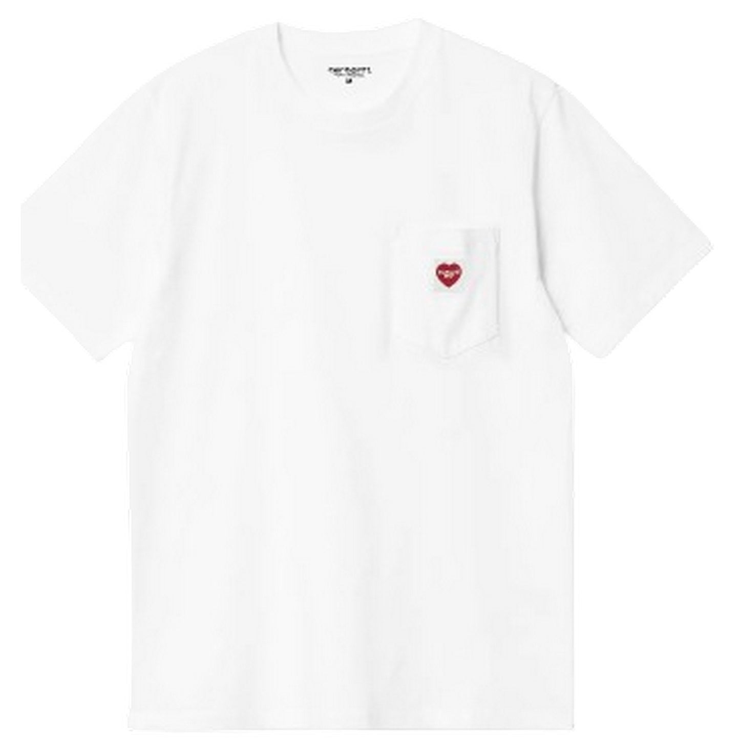 T-shirt Uomo Carhartt Wip - S/S Pocket Heart T-Shirt Organic Cotton - Bianco