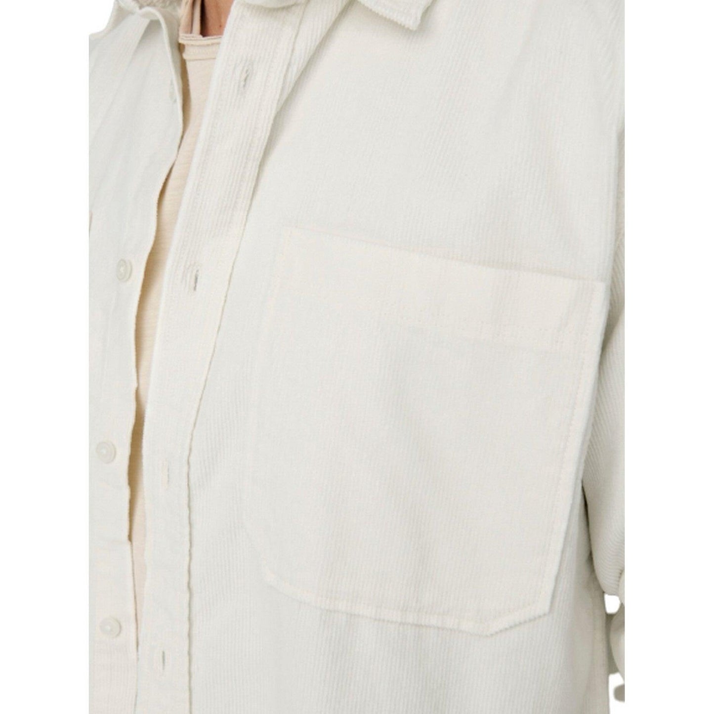 Camicie casual Uomo Only & Sons - Onsalp Rlx 2Pkt Washd Cord Ls Shirt Noos - Bianco