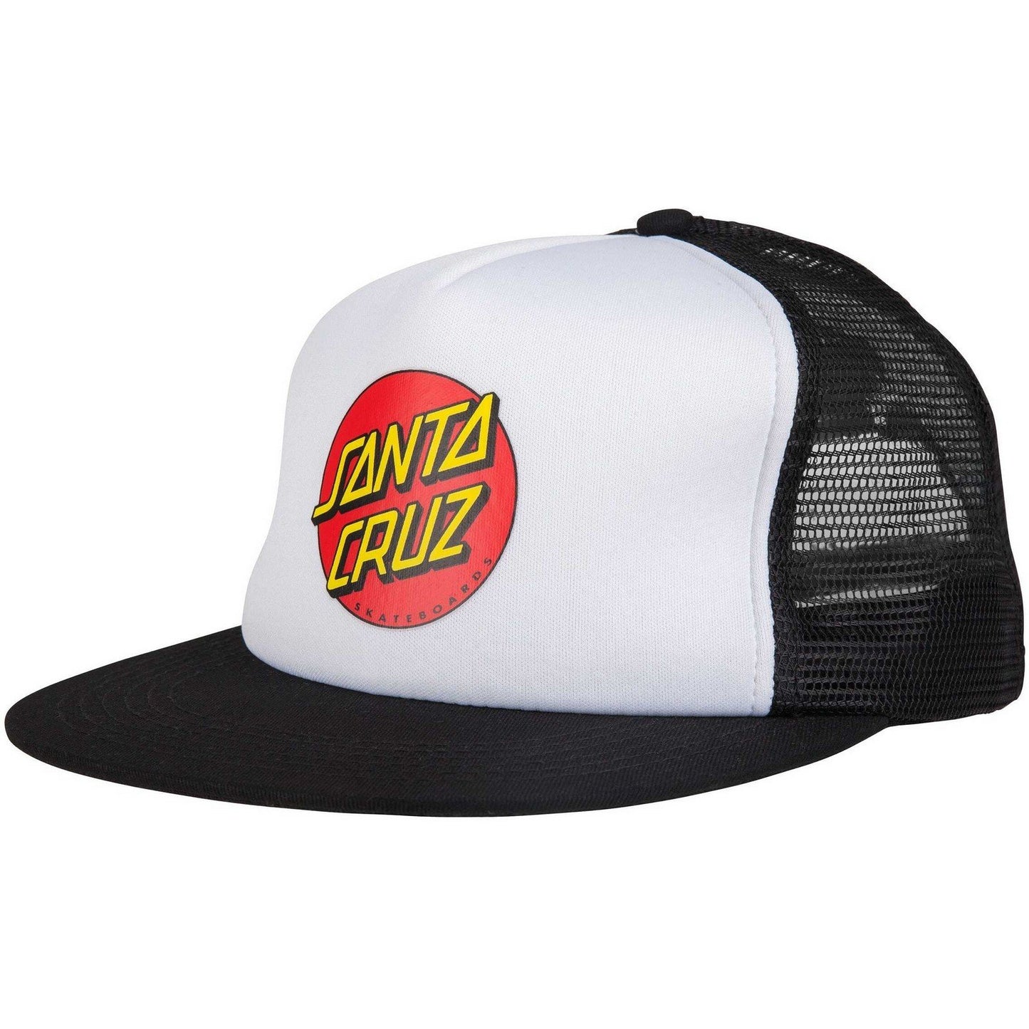 Santa Cruz Men's Baseball Caps - Classic Dot Mesh Cap - White