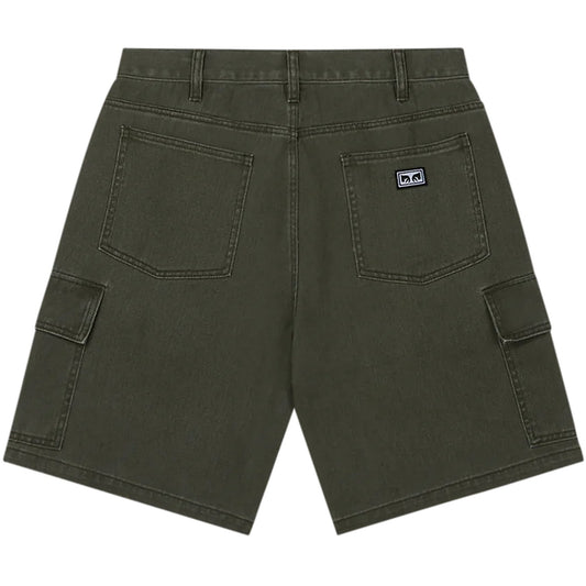 Pantaloncini Uomo Obey - Bigwig Baggy Denim Cargo Short - Grigio