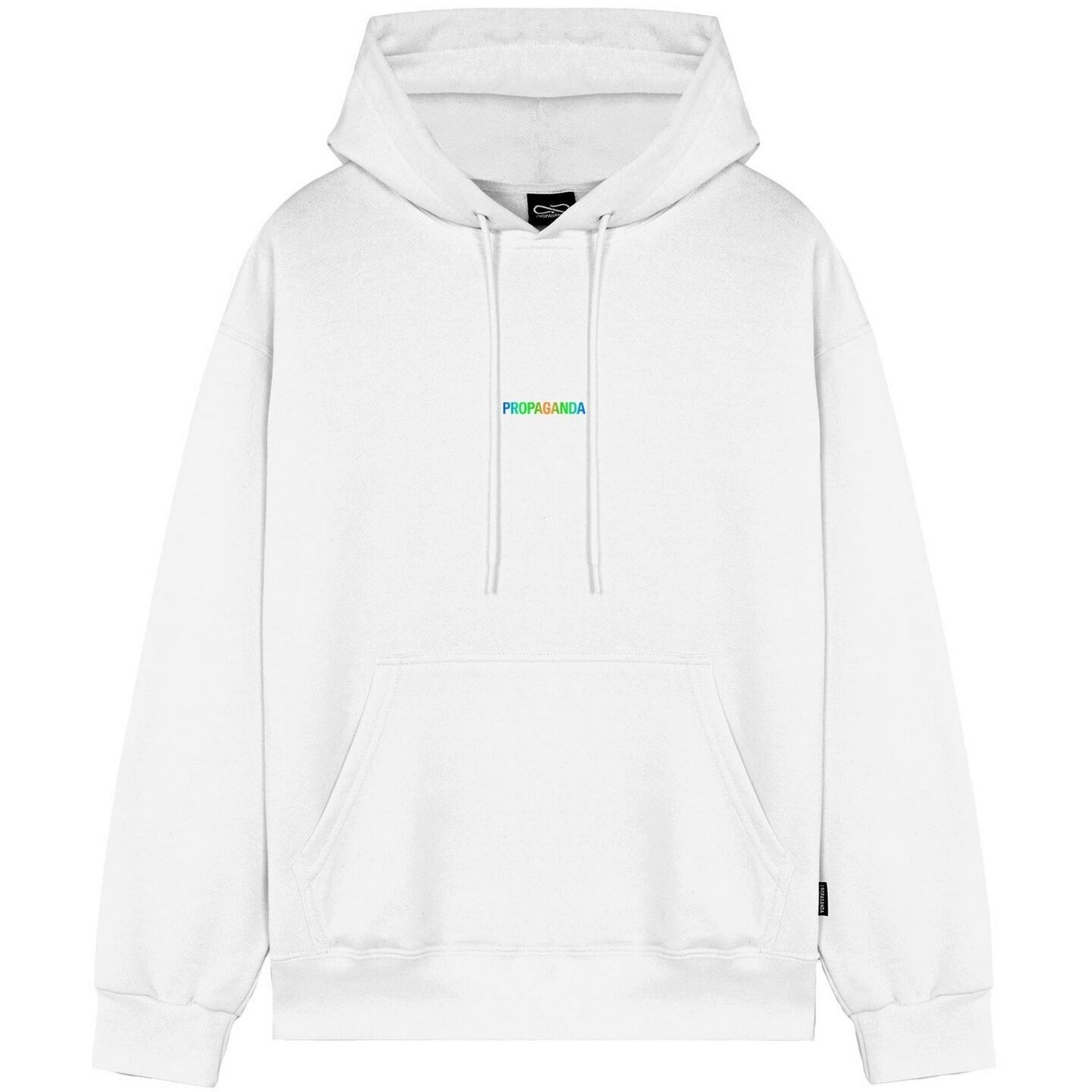 Felpe con cappuccio Uomo Propaganda - Felpa Ribs Neon - Bianco