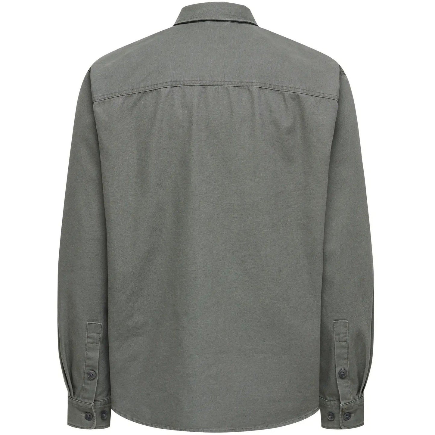 Camicie casual Uomo Only & Sons - Onsalp Canvas Overshirt 0359 - Grigio