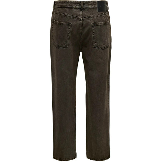 Vaqueros de hombre Only & Sons - Onsfade Loose Brown 6813 Tai Dnm - Marrón