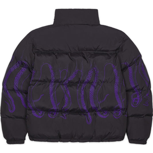 Octopus Men's Jackets - Octopus Outline Puff Jacket - Purple