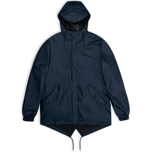 Wodoodporne kurtki unisex Rains – kurtka Fishtail W3 – niebieska