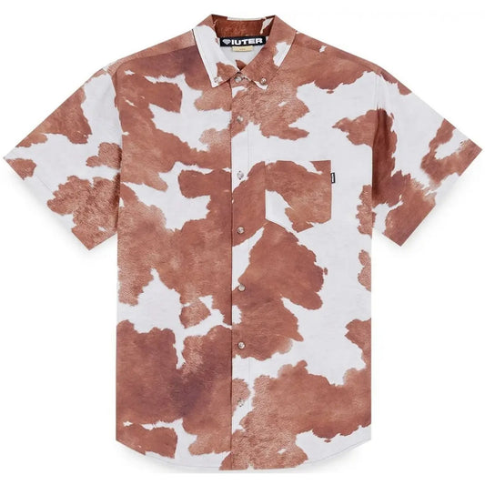 Iuter Freizeithemden für Herren – Cow Regular S/S Shirt – Weiß