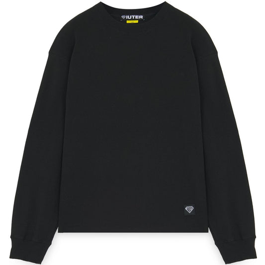 T-shirt Uomo Iuter - Label Ribbed Ls Tee - Nero