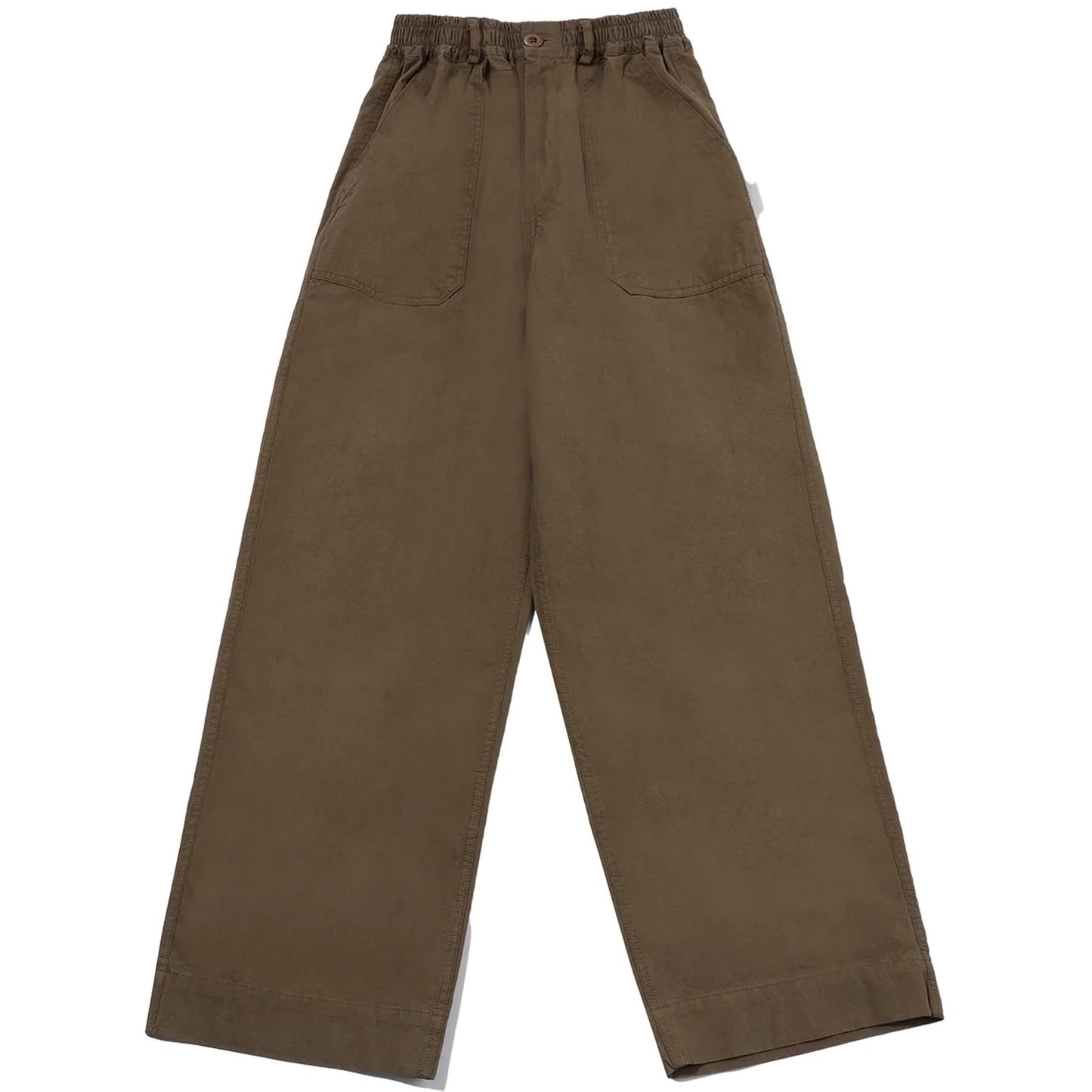 KAPPY DESIGN Unisex Pants - One Tuck Fatigue Padding Pants - Brown