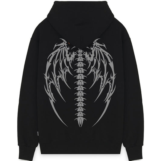 Męskie bluzy z kapturem Propaganda – Bluza z logo Quill – Czarna