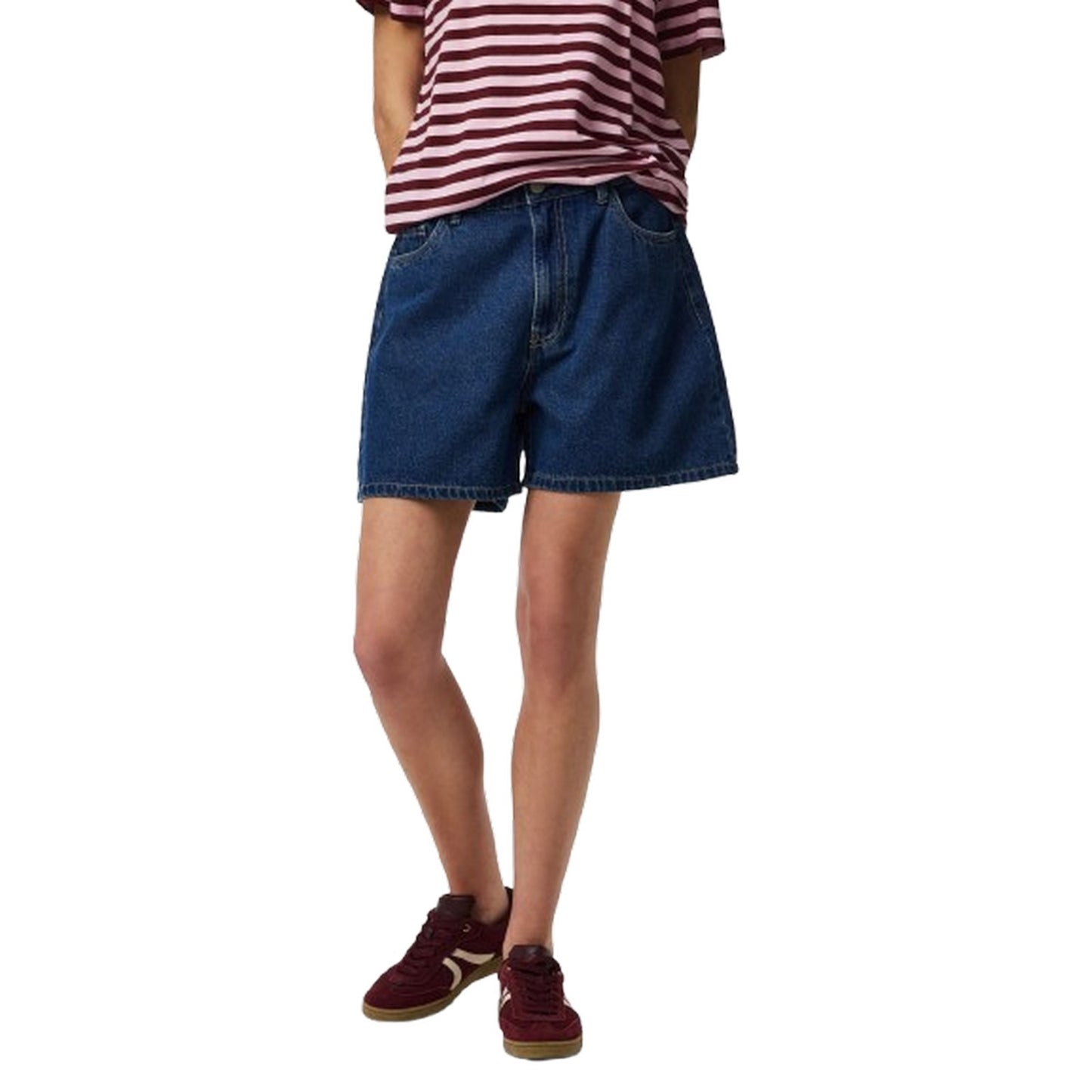Pantaloncini Donna Pieces - Pcabbi Mw Shorts Noos - Blu