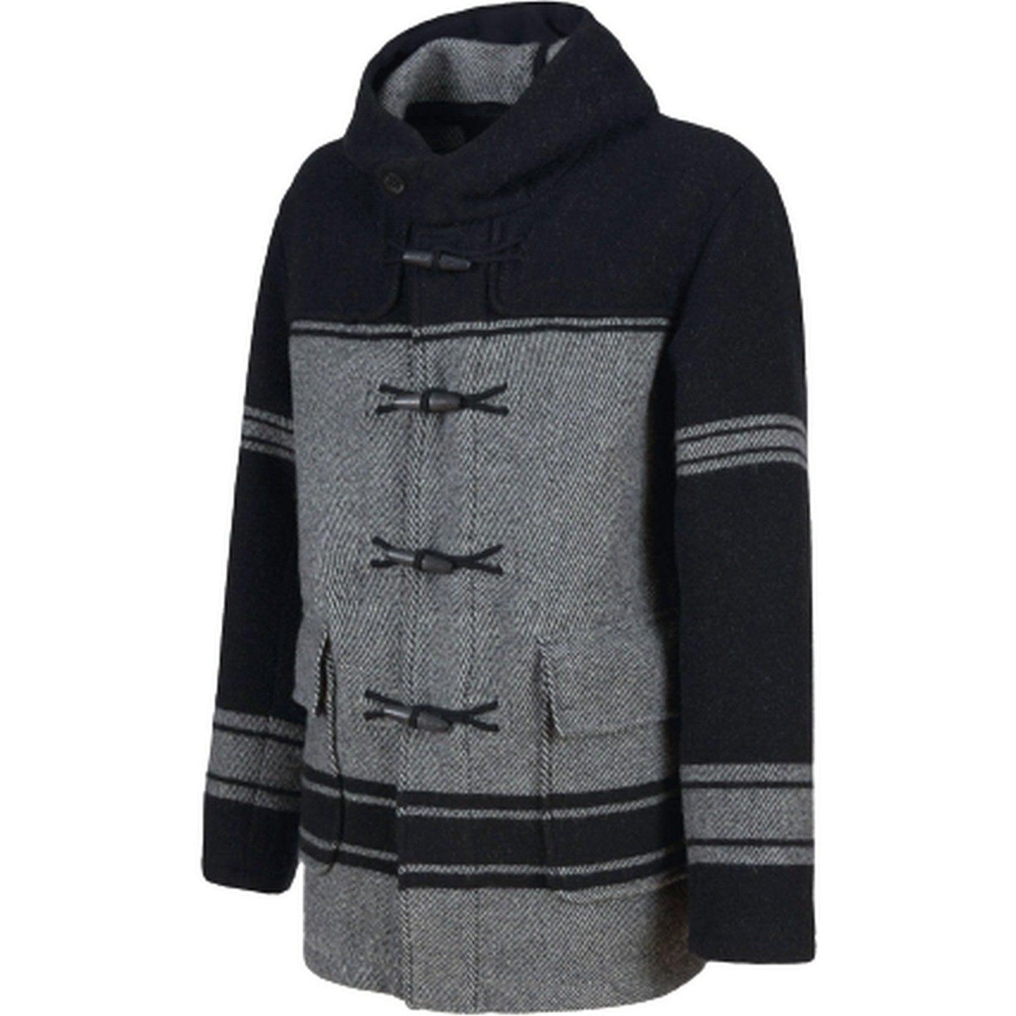 Herrenmäntel C.P. Unternehmen - C.p. Duffel-Jacquard-gestreifter Mantel – Mehrfarbig