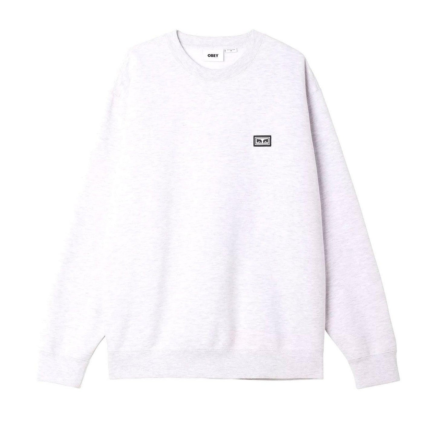 Felpe senza cappuccio Uomo Obey - Established Works Eyes Crew Fleece - Grigio