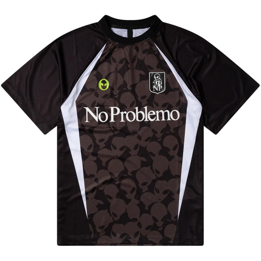 Freizeithemden für Herren NO PROBLEM – Area 51 Fußballtrikot – Schwarz