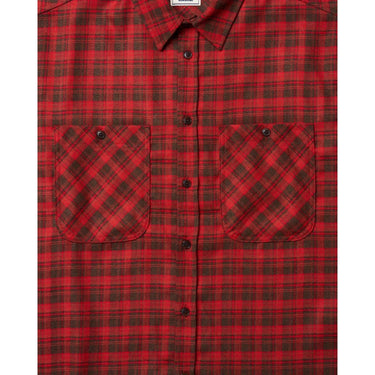 Camicie casual Uomo KAPPY DESIGN - Two Pocket Flannel Check Shirt - Rosso