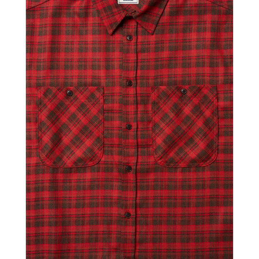 Camicie casual Uomo KAPPY DESIGN - Two Pocket Flannel Check Shirt - Rosso