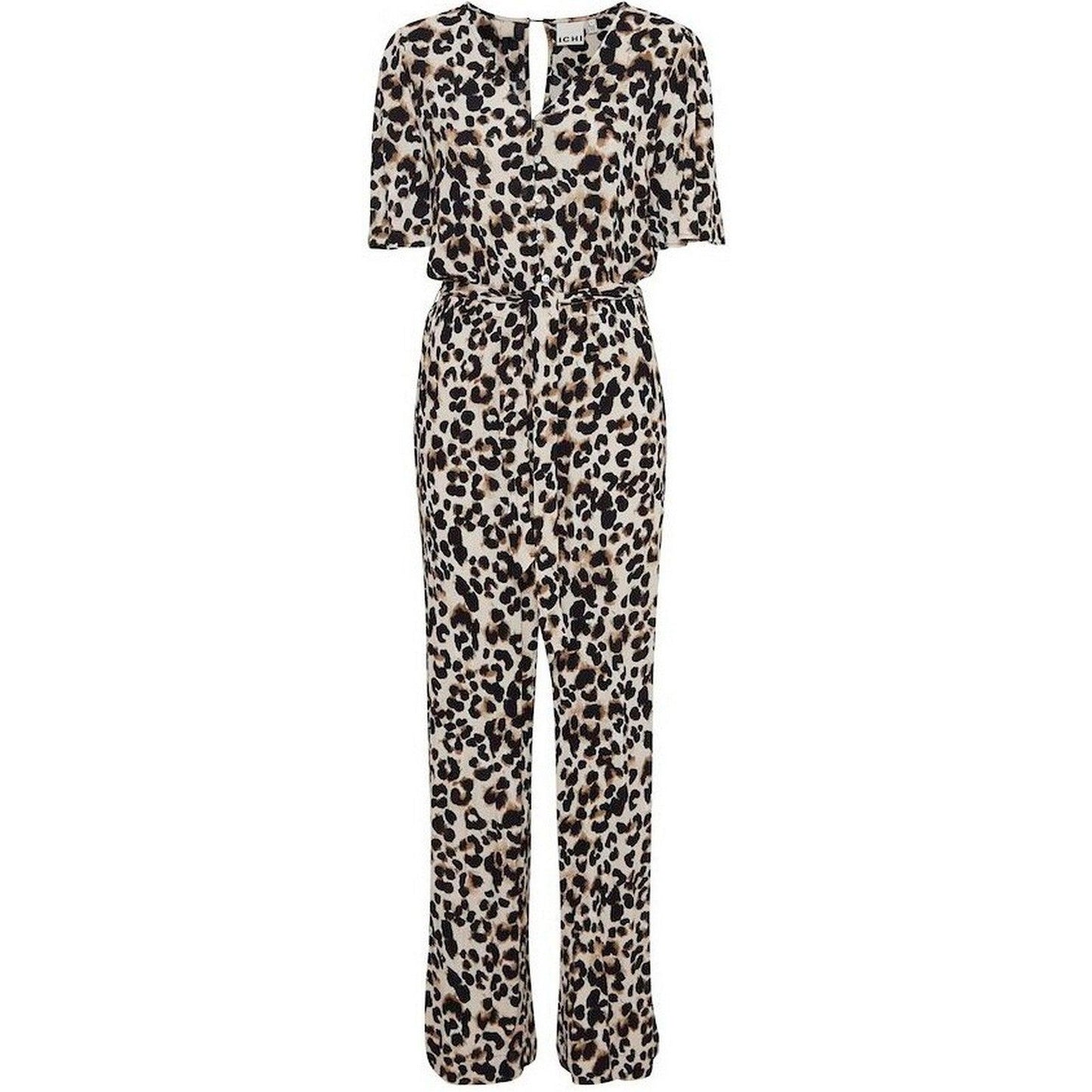 Spodnie damskie Ichi - Ihmarrakech Aop Js4 - Beżowe