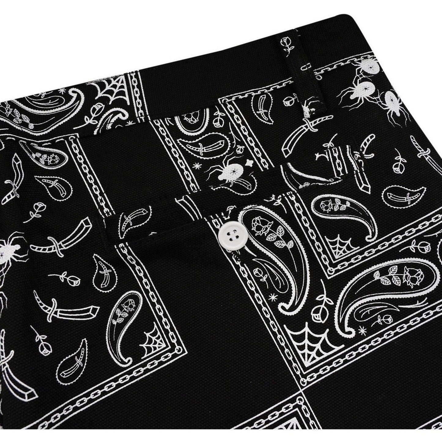 Pantalon Doomsday pour hommes - Pantalon Chino Bandana - Noir