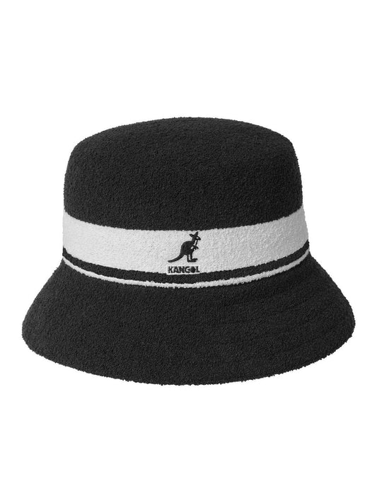 Kangol Chapeaux bob unisexes - Bermuda Stripe Bucket - Noir