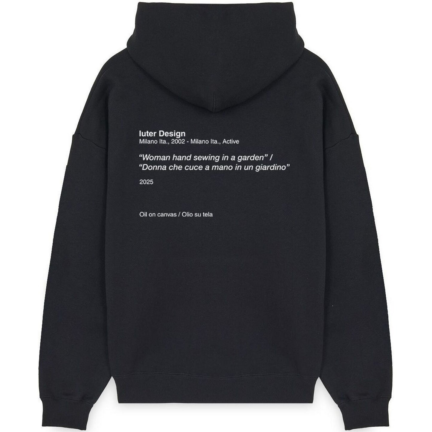 Sweats à capuche pour hommes Iuter - Sweat à capuche Museum - Noir