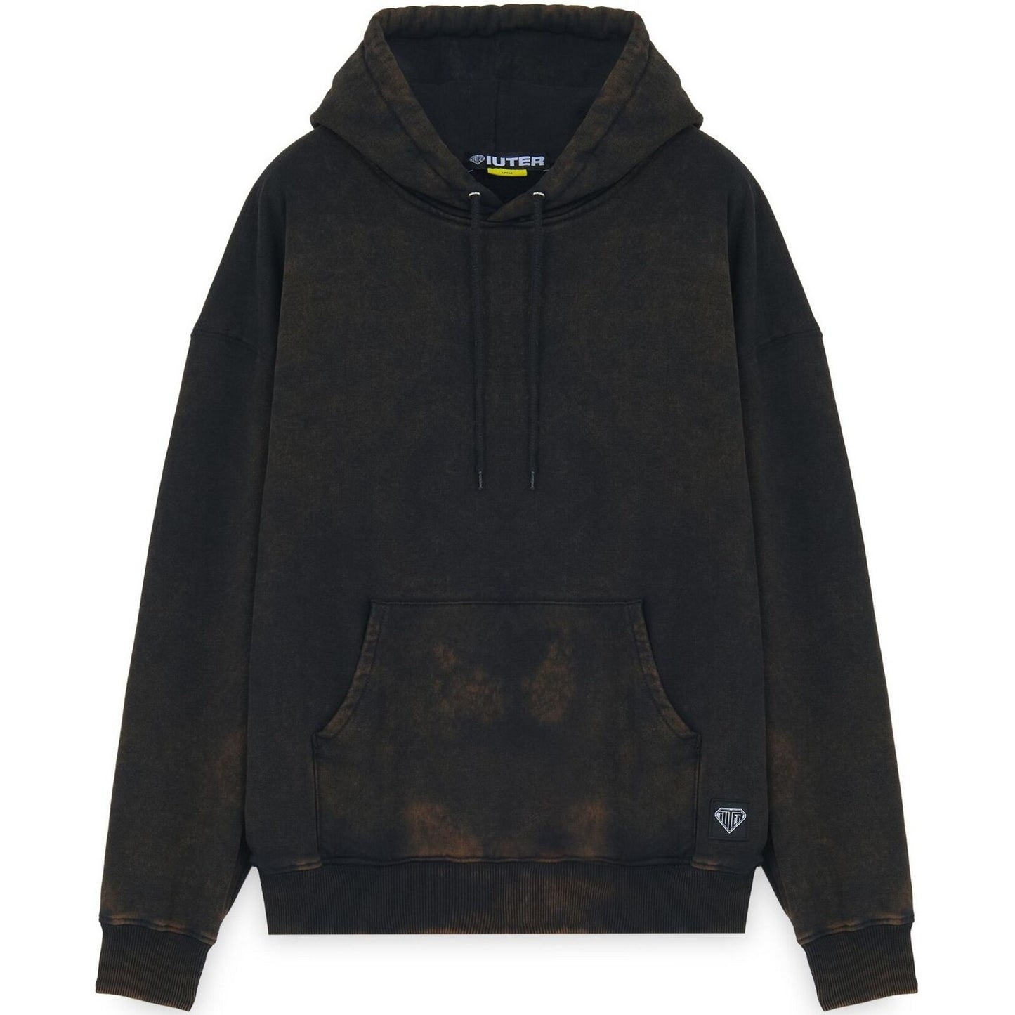 Felpe con cappuccio Uomo Iuter - Label Marble Hoodie - Nero
