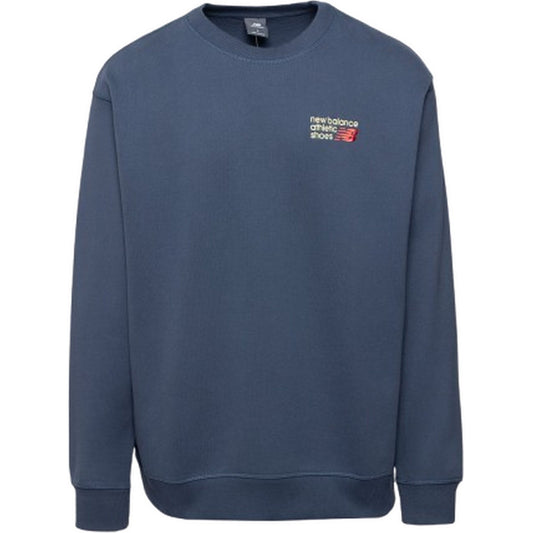 Felpe senza cappuccio Uomo New Balance - Athletics Premium Logo Crew - Blu