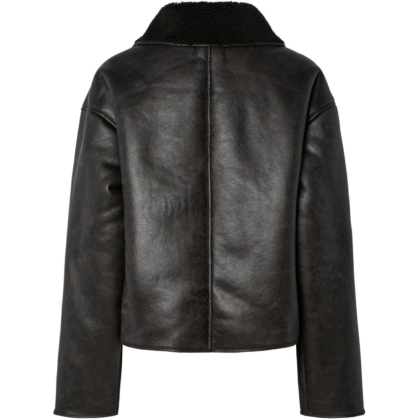 Giacche Donna Pieces - Pcjuno Coated Teddy Jacket - Marrone