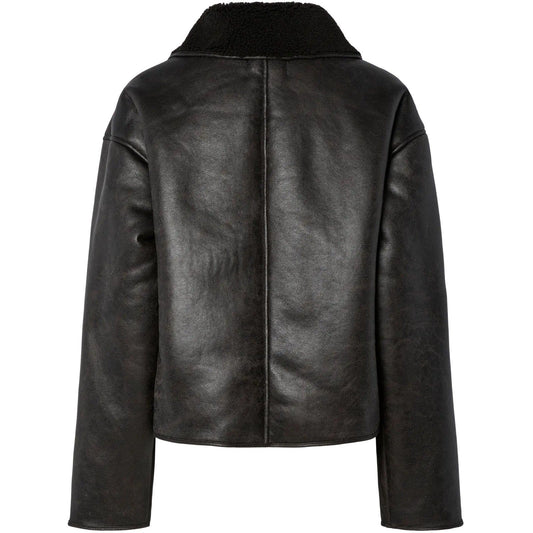 Giacche Donna Pieces - Pcjuno Coated Teddy Jacket - Marrone