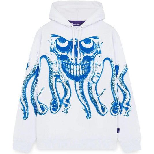 Octopus Herren Hoodies - Octopus Skull Hoodie - Weiß