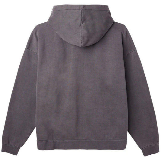 Felpe con cappuccio Uomo Obey - Lowercase Pigment Zip Hood Fleece - Grigio